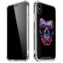 Liquid Blue Neon Skull with Glasses iPhone XS Max Clear Case